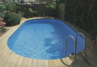Ovalformbecken Ovalformbeckenset Pool LAGO 4,00m x 2,50m