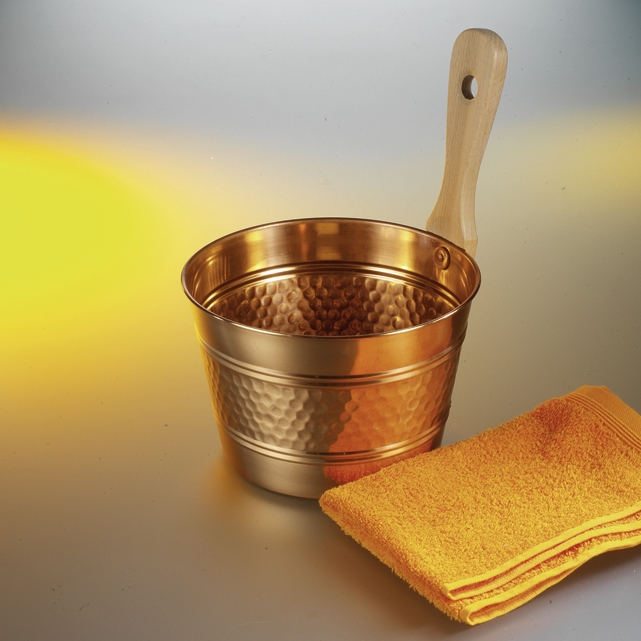 Sauna bucket copper with copper ladle