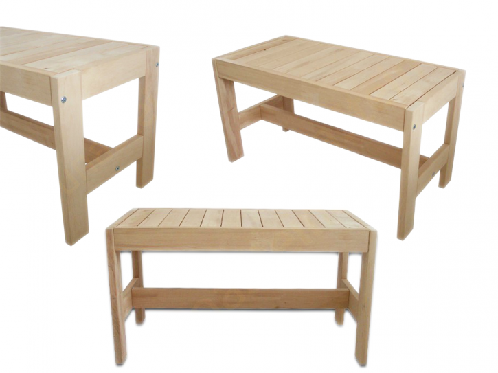 Finnish Sauna Bank pine wood 60 x 35 x 30cm