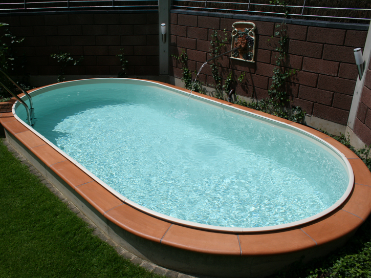 Stahlwandbecken Pool Oval 3,60x6,23m 1,20m Folie Sand 0,8mm