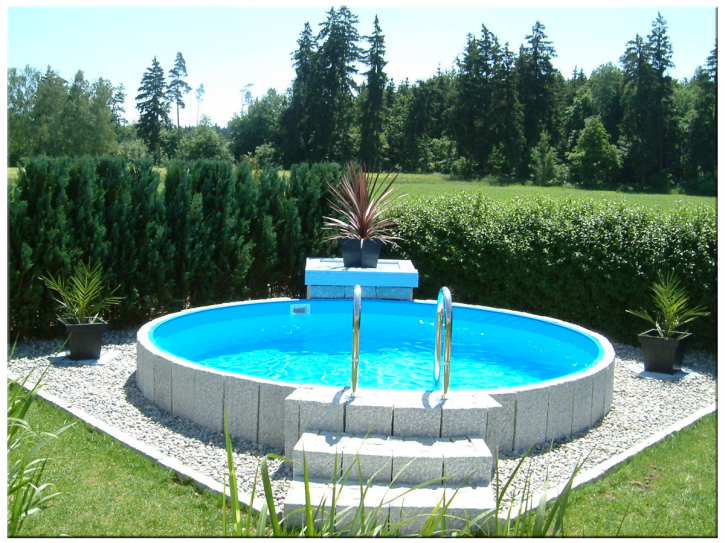 Pool steel wall pool set height 1.50m - circular tanks from Ø 3.00 m