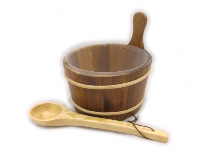 Saunakübel und Kelle Red Cedar