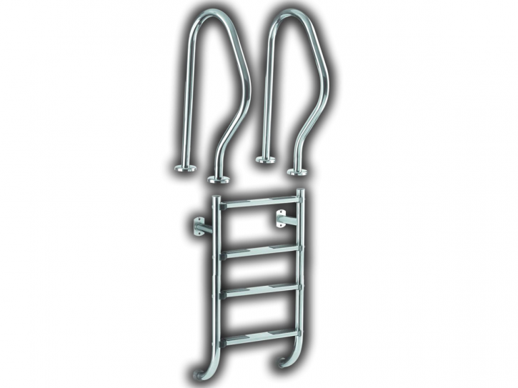 Stainless steel pool ladder split design - 4 steps