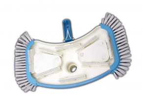 Pool floor extractor with side bristles