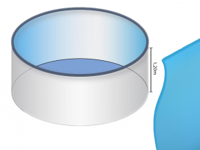 Poolinnenhülle für Rundbecken 1,20m Tief 0,4mm Stark P1 Karibik