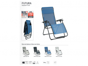 Lafuma Futura Relaxliege Batyline Duo schwarz - Obsidian