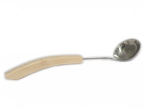 Wooden bucket and ladle Stainless steel with wooden grip